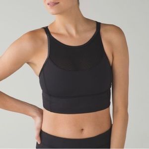 Lululemon Clip-in Long Line Bra - black - 6